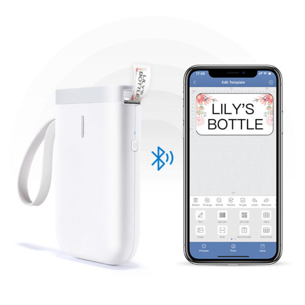 D11 Compact Bluetooth Label Printer for Efficient and Ink-Free Labeling