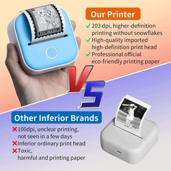 Compact Wireless Mini Thermal Label Printer for Easy Shipping and Organization