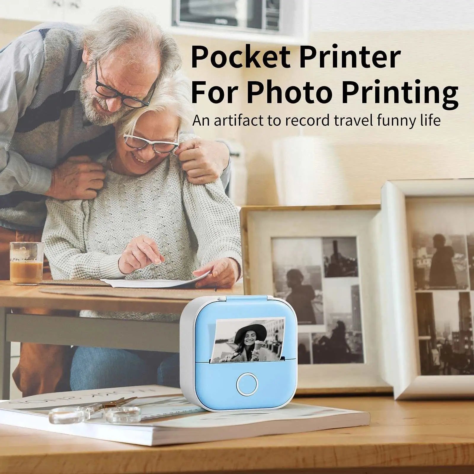 Compact Wireless Mini Thermal Label Printer for Easy Shipping and Organization