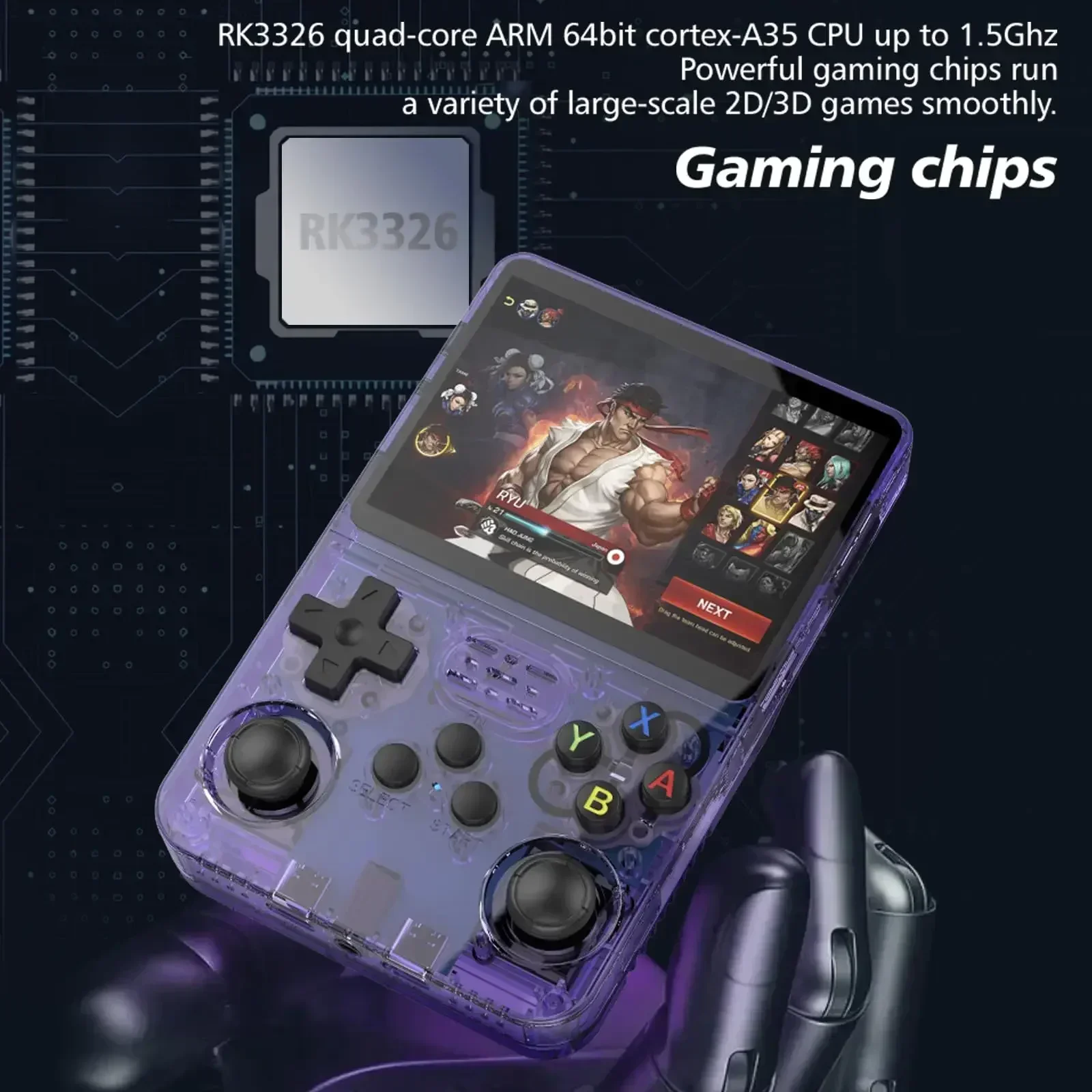 R36S Retro Handheld Video Game Console ARKOS System 3.5 Inch IPS Screen Classic Portable Pocket Video Player 128G Games Boy Gift