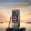 Mini Game Console Thin Magnetic Wireless Power Bank 5000mAh Portable Fast Charging External Battery For iPhone 16 Samsung