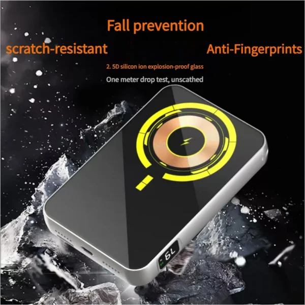 Mini Game Console Thin Magnetic Wireless Power Bank 5000mAh Portable Fast Charging External Battery For iPhone 16 Samsung